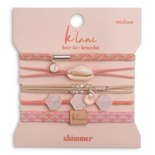 Load image into Gallery viewer, Shimmer Hair Tie Bracelet Set