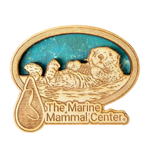 Load image into Gallery viewer, Wooden Sea Otter Magnet