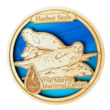 Load image into Gallery viewer, Wooden Harbor Seal Coaster