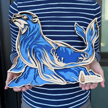 Load image into Gallery viewer, Layered Wood Cutout Sea Lion