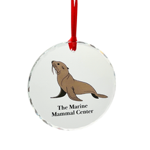 Load image into Gallery viewer, Sea Lion Round Glass Ornament