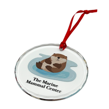 Load image into Gallery viewer, Sea Otter Round Glass Ornament