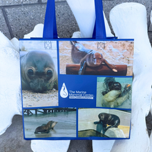 Load image into Gallery viewer, The Marine Mammal Center 50th Anniversary Reusable Shopping Bag