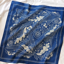 Load image into Gallery viewer, Navy Blue Whale Bandana