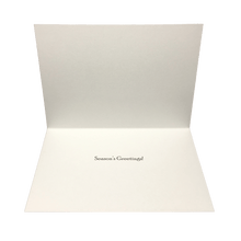 Load image into Gallery viewer, Open card with message "Season's Greetings!"