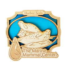 Load image into Gallery viewer, Wooden Harbor Seal Magnet

