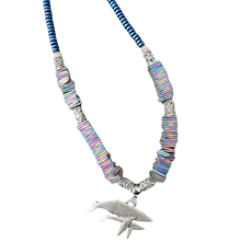 Load image into Gallery viewer, Humpback Whale Hematite Beaded Necklace
