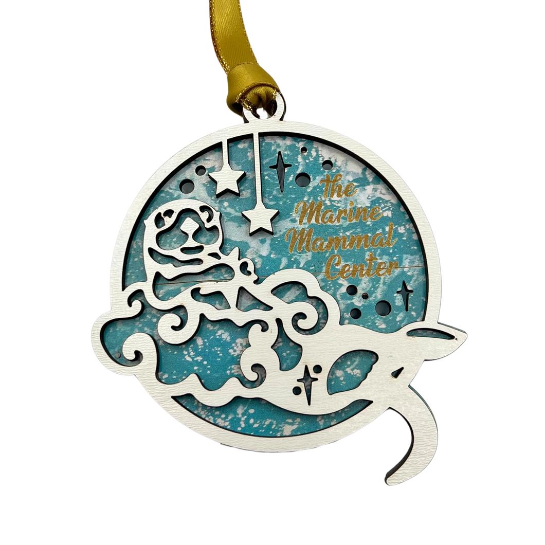 Ocean Cutout Sea Otter Ornament