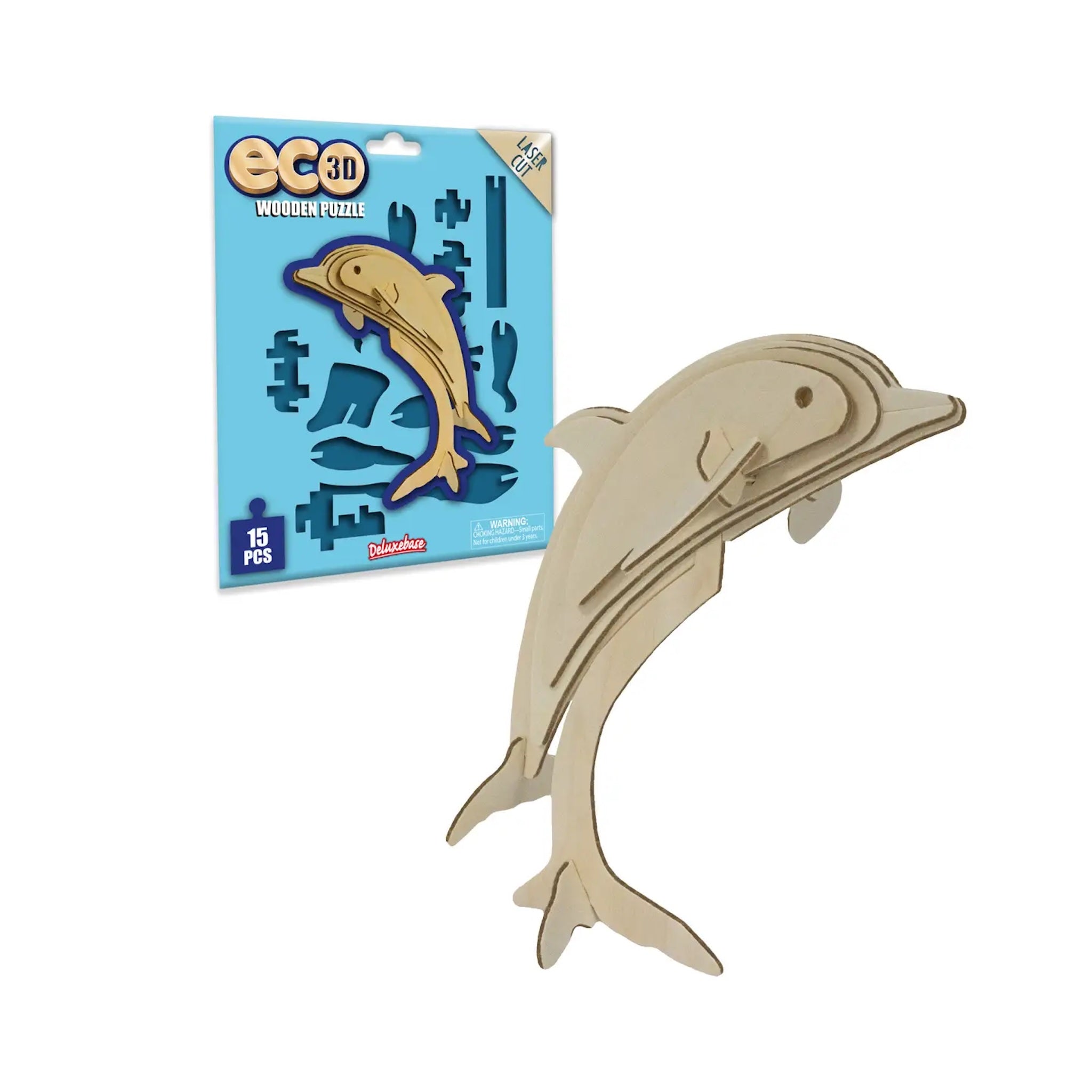 マーミット ウー ソフビ オリジナルペイント Eco 3D Wooden Puzzle - Dolphin – The Marine Mammal Center Gift Store
