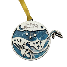 Load image into Gallery viewer, Ocean Cutout Whale Ornament
