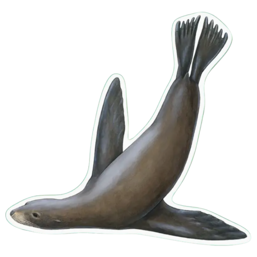 Sea Lion Swimming Sticker