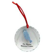 Load image into Gallery viewer, Harbor Seal Round Glass Ornament
