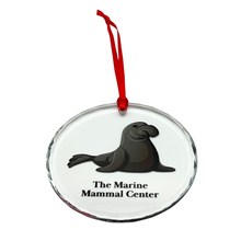 Load image into Gallery viewer, Elephant Seal Round Glass Ornament
