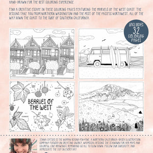 West Coast Wonderful Coloring Book