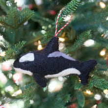 Load image into Gallery viewer, Orca Felt Wool Ornament
