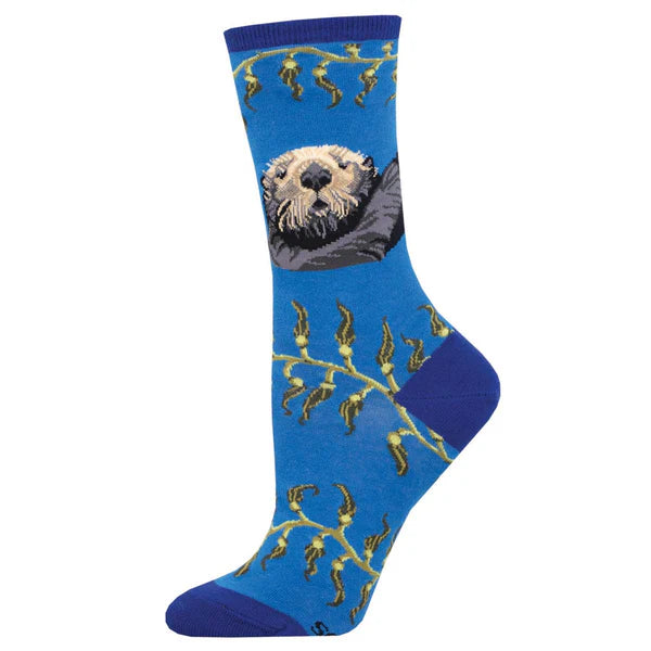 Endangered Sea Otter Socks-W9-11 Blue