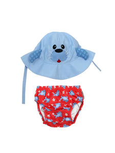 Swim Diaper & Sun Hat Set Small