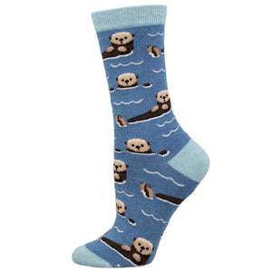 Otter Bamboo Socks-W9-11 Blue