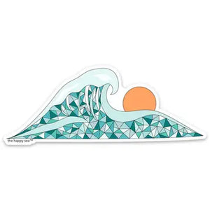 4" Sunrise Wave Sticker