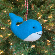 Load image into Gallery viewer, Whale Felt Wool Ornament
