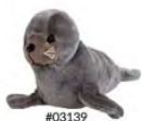 10" Dark Gray Seal Stuffed Animal