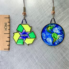 Reduce, Reuse, Recycle Earrings