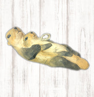 Sea Otter with Baby Wood Ornament