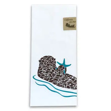 Load image into Gallery viewer, Alice Frost Sea Otter Tea Towel
