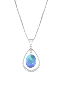 Leightworks Aqua Oval with Loop Pendant