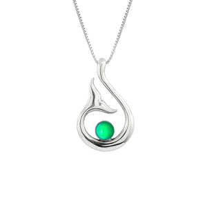 Leightworks Whale Tail Pendant Green