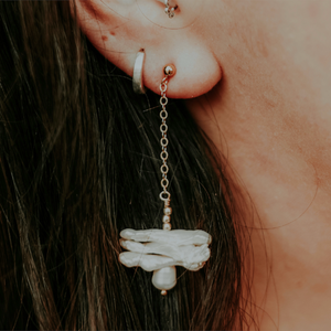 Chunky Pearl Dangle Earrings
