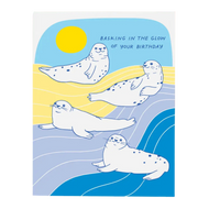 Basking Seals Birthday Card