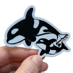 Orca With Baby Sticker