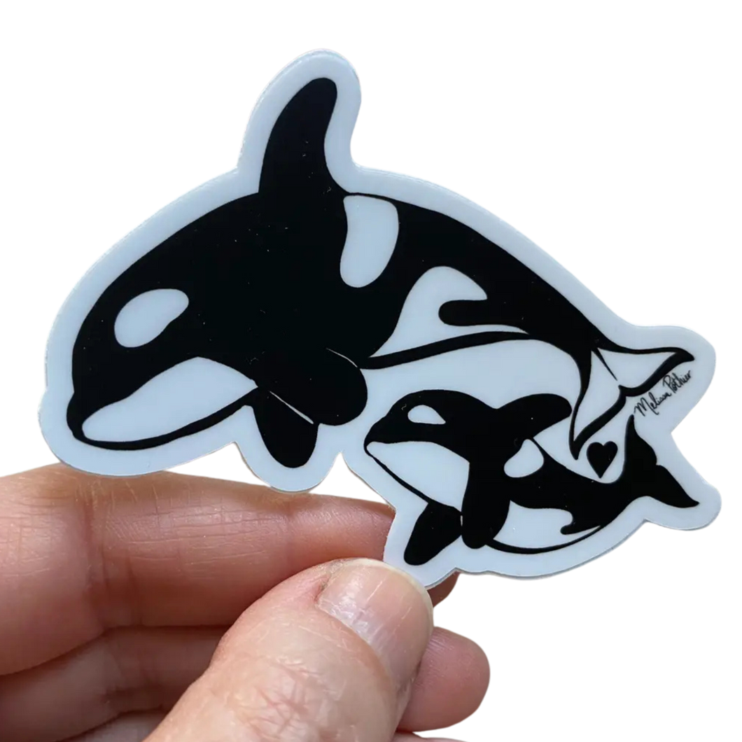 Orca With Baby Sticker