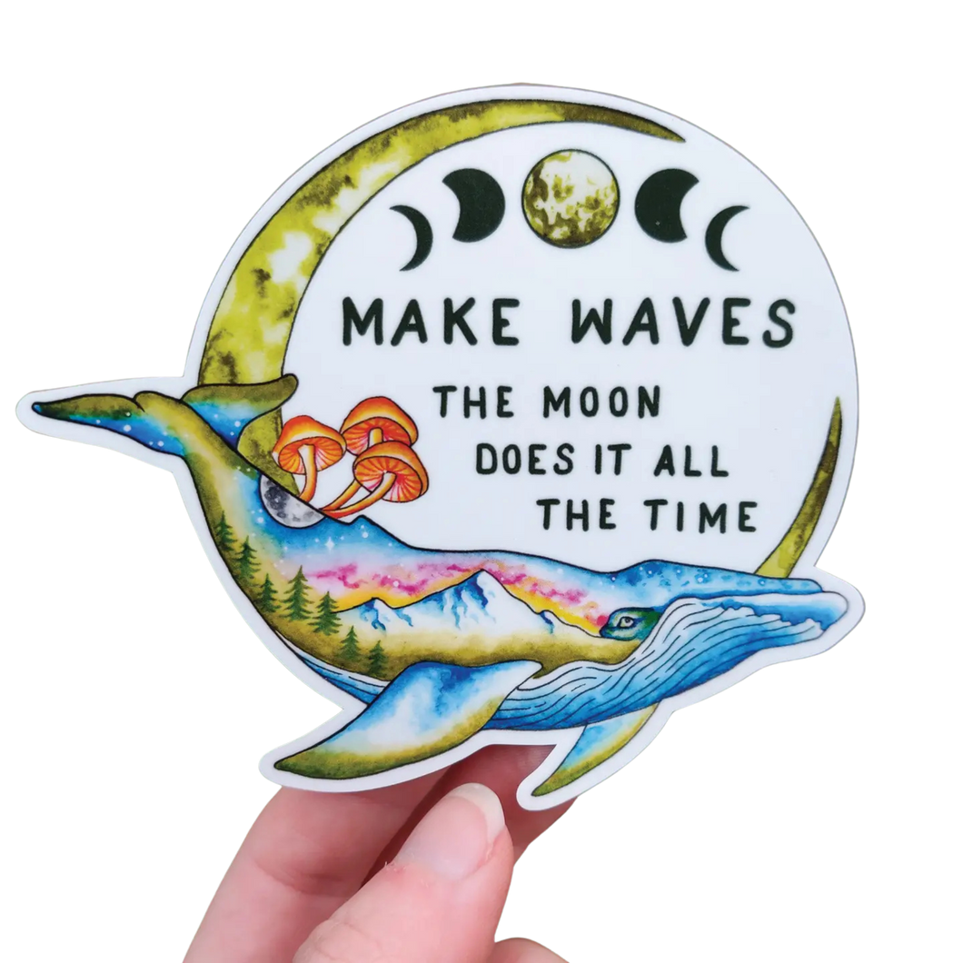 Make Waves Whale Sticker