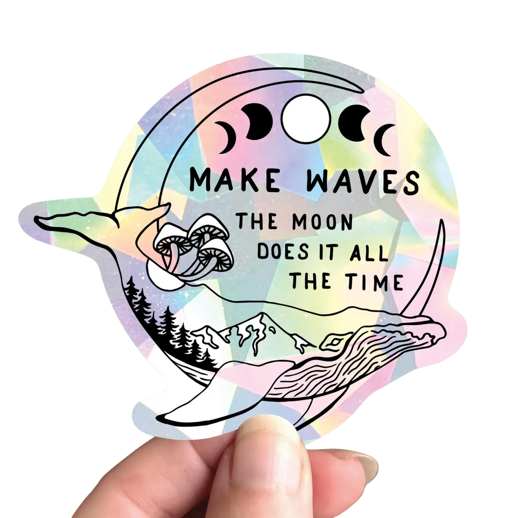 Make Waves Whale Suncatcher Sticker