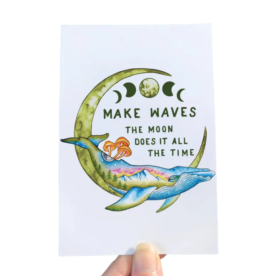Make Waves Whale Art Print
