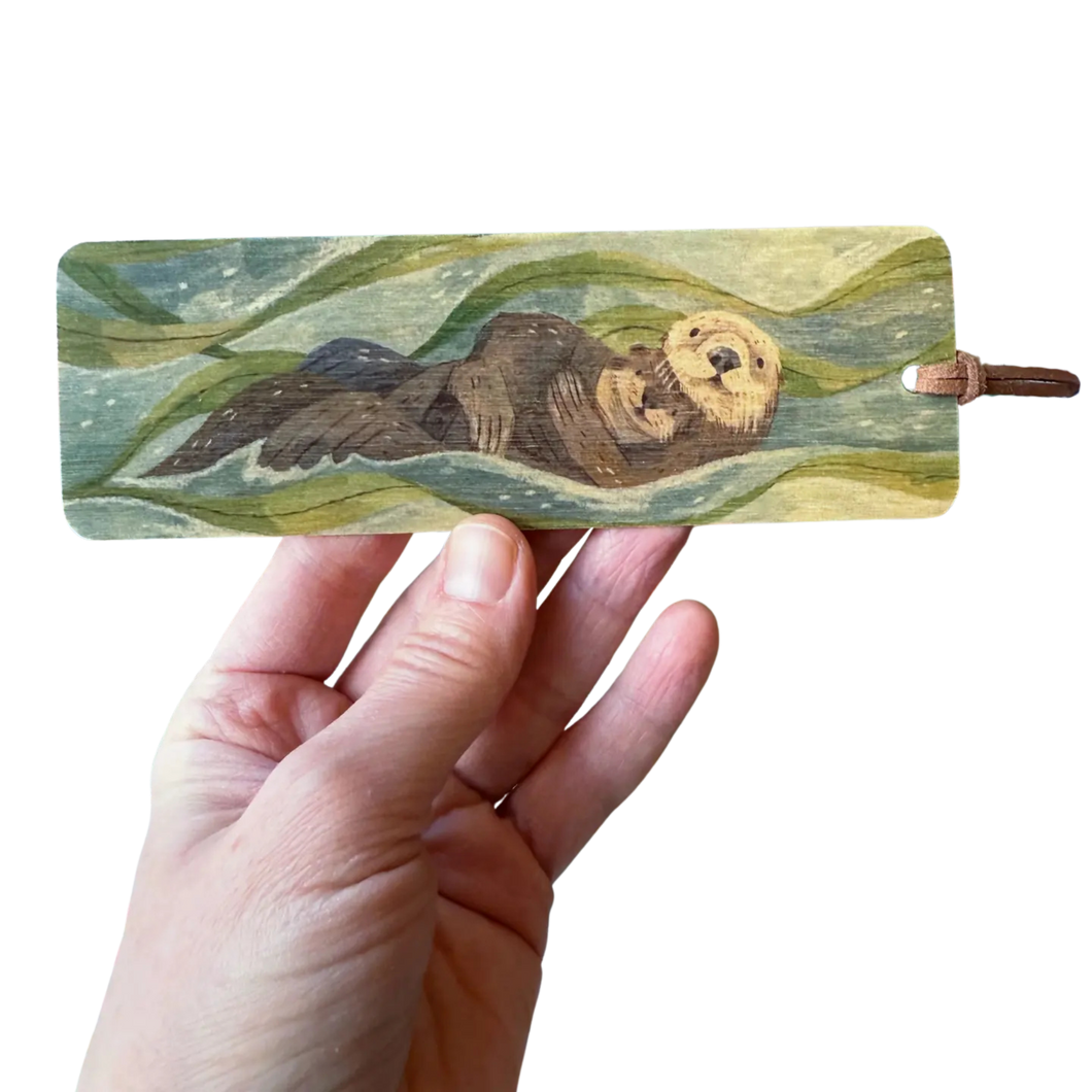 Sea Otter Wooden Bookmark