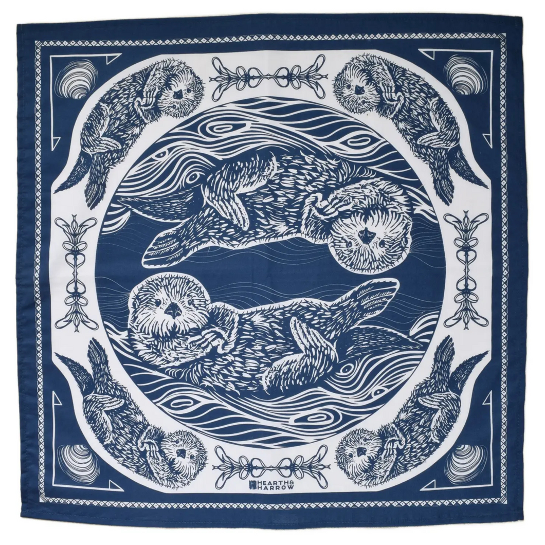 Navy Blue Otter Bandana