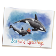 Orca Season's Greetings Card
