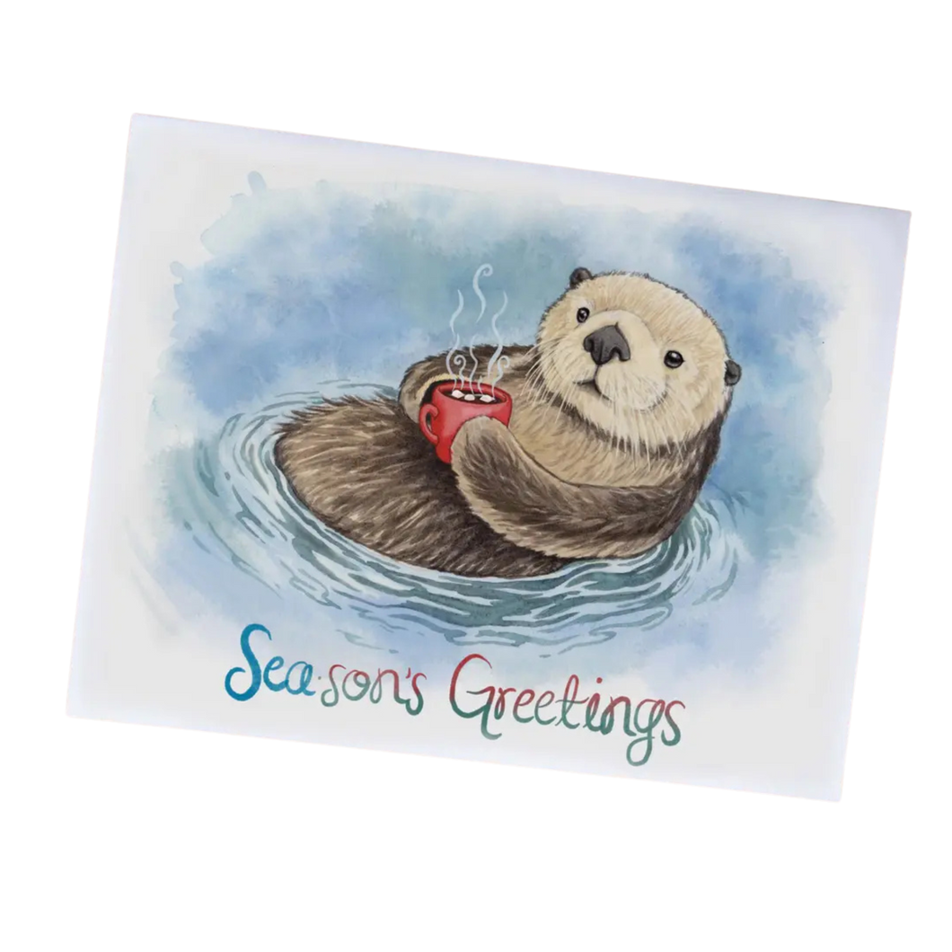 Sea Otter Season's Greetings Card