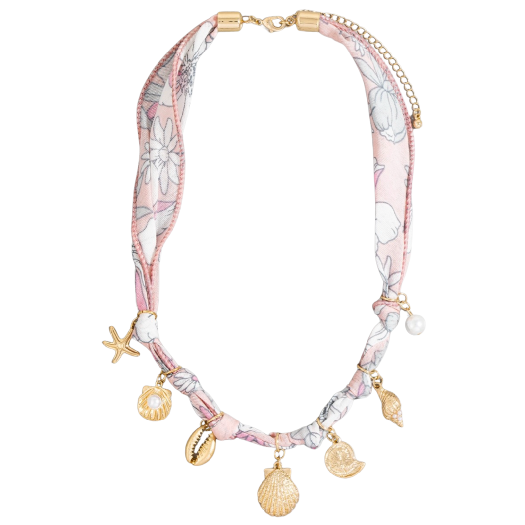 Sea Life Charms Bandana Necklace