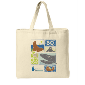 The Marine Mammal Center X Hollis Callas 50th Anniversary Twill Tote Bag