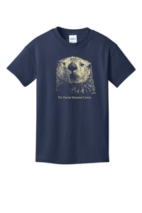 Logo Otter Face Organic Cotton Shirt Youth - Navy