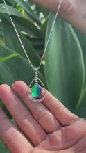 Load image into Gallery viewer, Leightworks Aqua Oval with Loop Pendant
