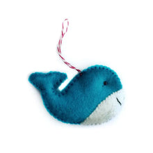 Load image into Gallery viewer, Whale Felt Wool Ornament
