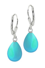 Load image into Gallery viewer, Leightworks Aqua Dangle Crystal Drop Earrings
