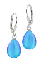 Load image into Gallery viewer, Leightworks Blue Dangle Crystal Drop Earrings
