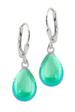 Load image into Gallery viewer, Leightworks Green Dangle Crystal Drop Earrings
