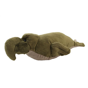 12in. brown/tan elephant seal plush with large proboscis (nose)